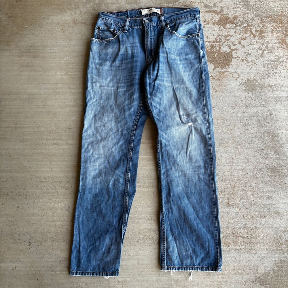Levi 505 Straight Fit Jeans Mens 32x30 Blue Denim Medium Wash Y2K Vintage